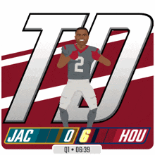 an illustration of a football player with the number 2
