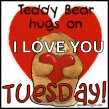 Teddy Bear Hugs GIF - Teddy Bear Hugs Heart GIFs