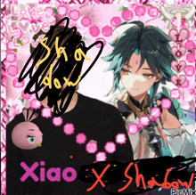 a picture of a boy and a girl with the name xiao x shadow