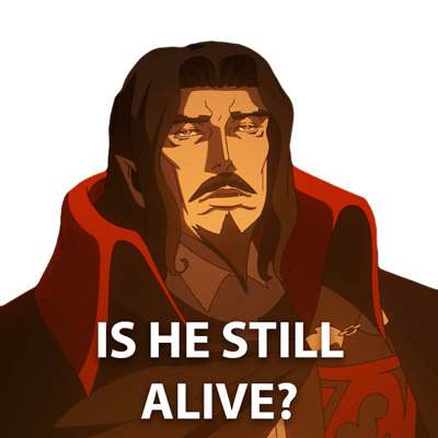 Is He Still Alive Dracula Sticker - Is He Still Alive Dracula Castlevania Stickers