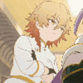 a pixel art of a girl in a white dress standing next to another girl in a purple dress .