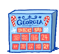 Georgia Advent Calendar Sticker - Georgia Advent Calendar Advent Stickers