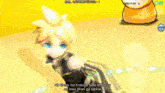 a screenshot of a video game shows a boy with a cat ear and the words " at least had much more left now "