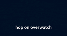 a picture of a man with an eye patch and the words hop on overwatch