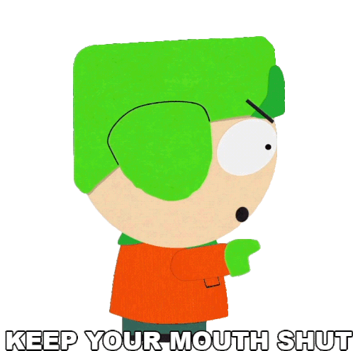 Keep Your Mouth Shut Kyle Broflovski Sticker - Keep Your Mouth Shut Kyle Broflovski South Park Stickers