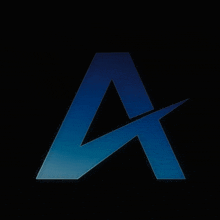 a blue letter a with a star on it