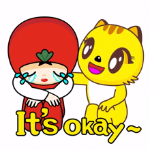 yellow cat tomato costume friends it%27s ok everything will be ok