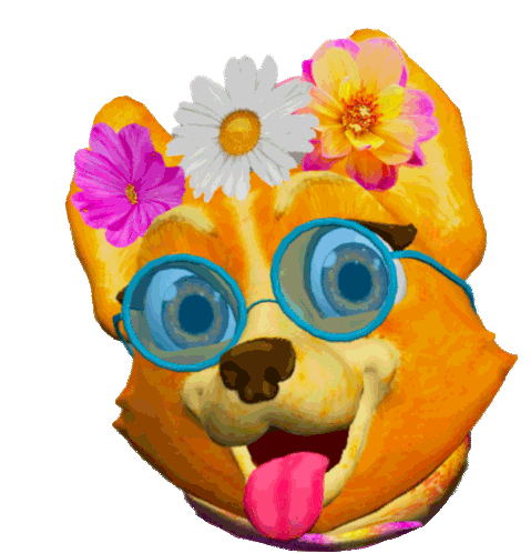 Cogi Happy Dog Sticker - Cogi Happy Dog Dog With Glasses Stickers