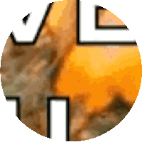 a close up of a circle with the letter l in the center