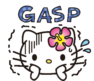 Hello Kitty Love Sticker - Hello Kitty Love Gasp Stickers