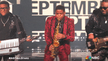 Playing Saxophone Avery Dixon GIF - Playing Saxophone Avery Dixon America'S Got Talent All-stars GIFs