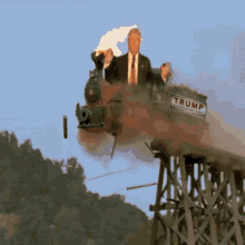 Trump Train GIF - Trump Train Fire GIFs