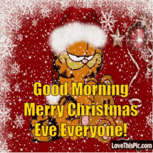 Garfield Kerst GIF - Garfield Kerst Good Morning GIFs