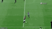 a soccer game is being played on a field with a banner that says cbf social on it