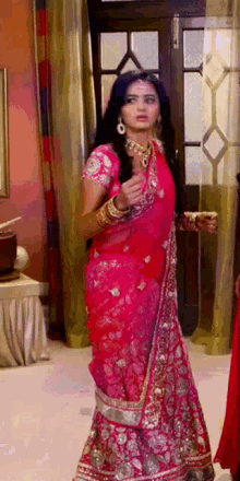 hellyshah swaragini traditional dress pink lehenga