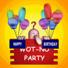 happy birthday birthday wishes party time wot no party 3d gifs artist