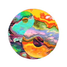 spinning yin yang colorful contemporary art graphic design