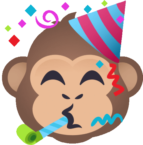 Partying Monkey Monkey Sticker - Partying Monkey Monkey Joypixels Stickers