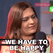 We Have To Be Happy Sima Taparia GIF - We Have To Be Happy Sima Taparia Pinkvilla GIFs