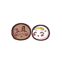 a cartoon drawing of a circle with a face on it