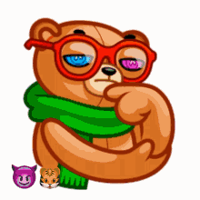Green Scarf Bear Teddy Bear GIF - Green Scarf Bear Teddy Bear Thinking GIFs