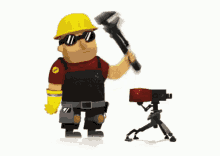 Construction Workier Smash GIF - Construction Workier Smash Smack GIFs
