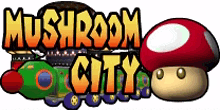 gcn mushroom city logo mario kart mario kart double dash gamecube