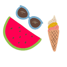 watermelon ice cream sunnies summer vacation