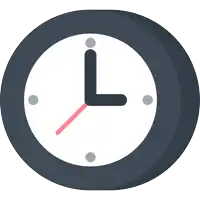 a clock with the letter l on it and a red hand
