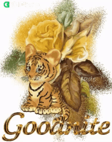 Goodnite Gifkaro GIF - Goodnite Gifkaro Cute Tiger Cub GIFs