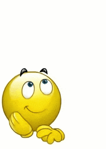 a smiley face has a thought bubble above it