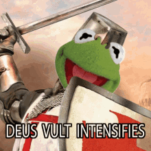 Kermit Deus Vult GIF - Kermit Deus Vult Intensifies GIFs