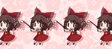 a girl in a red dress with a bow on her head