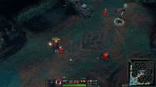 a screenshot of a video game shows a player 's health and a map of the game