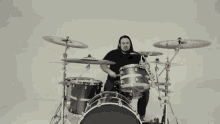 Playing Drum Kevin Kaine GIF - Playing Drum Kevin Kaine Knocked Loose GIFs