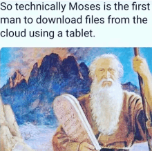 Moses Tablet GIF - Moses Tablet Cloud GIFs