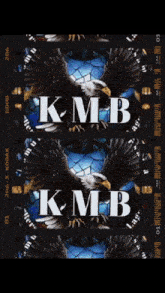 a picture of an eagle with the letters kmb