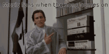 Music Fans When The Song Comes On American Psycho GIF - Music Fans When The Song Comes On American Psycho Music GIFs