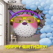 Happy Birthday Party Puffer GIF - Happy Birthday Party Puffer Puffersquad GIFs