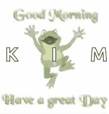 Good Morning Frog GIF