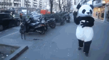 She Was Too Busy Staring At My Sexy Body GIF - Panda Costume Prank GIFs