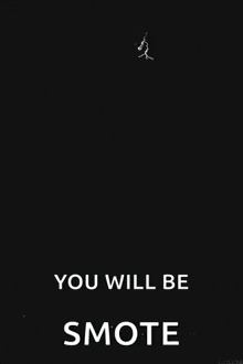 a lightning bolt with the words you will be smote