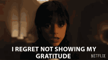 I Regret Not Showing My Gratitude Towards You More Appropriately Wednesday Addams GIF - I Regret Not Showing My Gratitude Towards You More Appropriately Wednesday Addams Jenna Ortega GIFs
