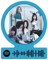 a picture of a group of girls with a spotify code