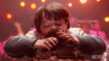 Eating Cake Bruce Bogtrotter GIF - Eating Cake Bruce Bogtrotter Roald Dahls Matilda The Musical GIFs