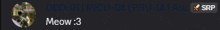 a blurred image of a person with the words meow : 3 below them
