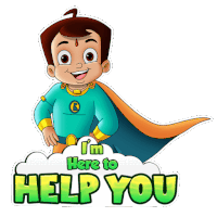 I'M Here To Help You Chhota Bheem Sticker - I'M Here To Help You Chhota Bheem Main Aap Ki Madad Karne Aya Hun Stickers