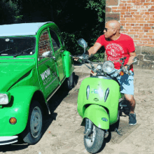 Green Is Great Car GIF - Green Is Great Car Moped GIFs