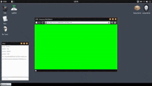 a computer monitor with a green screen and a window that says ' sessions rules network ' on it