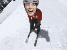 Yu Gengyin Skiing GIF